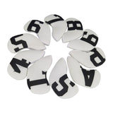 Maxbell 10Pcs Golf Iron Headcovers Golf Iron Covers Set for Golfer Golfing Men Women White