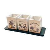 Maxbell Utensil Holders Wood Decorative Spoons Knives Forks Organizer for Home Decor