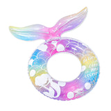 Maxbell Mermaid Pool Float Inflatable Swimming Ring for Vacation Beach Swimming Pool Swim Ring
