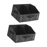 Maxbell 2x Foldable Storage Bins Premium Closet Organizer for Bedrooms Clothing Toys Black