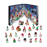 Maxbell 24 Pieces Acrylic Christmas Calendar Random Gnomes Dolls Funny Xmas Ornament
