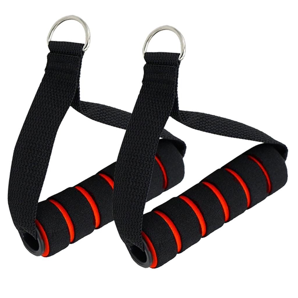 Maxbell Maxbell Resistance Bands Handle with Strong Nylon Strap black and red