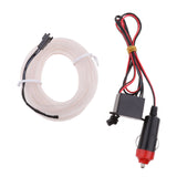 Maxbell Maxbell 5M Car Neon Cold Light EL Wire Strip Tube with 12V Drive Inverter White