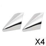 Maxbell 4x2 Pieces Shoes Pointed Protector Steel for Boots High Heels Shoes Protection Silver