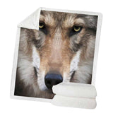 Maxbell Soft Warm Fleece Throw Blanket for Couch Sofa 50 x 60'' Wolf-B