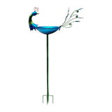 Maxbell Peacock Bird Bath Decorative Creative Drinker Plate for Lawn Garden Ornament