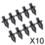 Maxbell 10xBumper Card Panel Black Fasteners Mounting Clips Push-Type Suit for for Suzuki