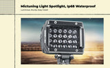 Light-emitting diode all-terrain light unit, extremely bright 12V-24V, waterproof top auxiliary. White Floodlight
