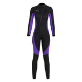 Maxbell Super Stretch Diving Wetsuit 3mm Neoprene Long Sleeve Front Zip Full Body WOMEN Purple M - Aladdin Shoppers