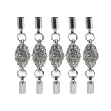 5 Pieces Rhinestone Inlay Magnetic Clasps for Necklace Bracelet Connector