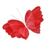 Maxbell Wedding Decor Artificial Butterfly Decoration for Outdoor and Indoor Banquet 30cmx41cm Red
