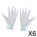 Maxbell 6x1 Pair Nylon Quilting Gloves for Machine Quilters Quilting Sewing M White