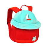 Maxbell Cute Mushroom Backpack for Kids Travel Bag Fashion Funny Schoolbag 3-6 Years Red Sailboat S