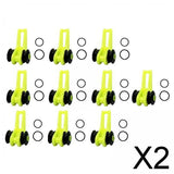 Maxbell 2x10x Fishing Hooks Keeper Hook Keeper for Lures Mini Fishing Rod Hook Keepers green