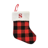 Christmas Stockings Portable Xmas Fireplace Socks for Holiday Home Fireplace Letter S