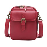Maxbell Shoulder Bag Double Zipper Unisex Versatile Crossbody Bag for Women Men Work red
