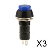 Maxbell 3xAuto Dashboard Boat SPST On-Off  Push Button Horn Switch - Blue