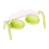 Maxbell Raised Cat Bowls for Indoor Cats Anti Vomiting Feeder Waterer Cats Food Bowl Green