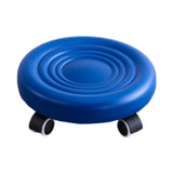 Maxbell Low Height Rolling Stool with Wheels Low Roller Seat for Home Office Bedroom Blue