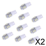 Maxbell 2x10 Pieces Car Vehicle T10 1210 10SMD 168 194 3528 LED License Plate Lights