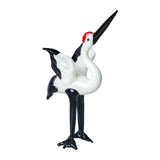 Maxbell Miniature Crane Statue Standing Crane Sculpture for Office Living Room Head up