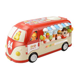 Maxbell Intellectual School Bus Baby Toy Bright Colors Baby Musical Bus Toys for Gift Red