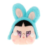 Maxbell Cute Plush Keychain Ornament Funny Keyring for Children Adults Hoilday Gifts dark blue head
