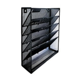 Maxbell Wall Mounted File Organizer Vertical Multilayer for Display files Newspapers Black