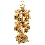 Maxbell 2 Tier Lightweight Metal Stemware Hanging Stand for Wine Cabinet Desktop Bar