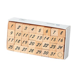 Maxbell 1 Box of Wooden Stamps Wood Rubber Stamps for Drawing Decoration Art Crafts Numbers