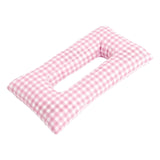 Maxbell Ear Piercing Pillow for Side Sleepers Removable Cover Rectangle Soft Support pink