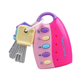 Maxbell Baby Car Keys Toy Educational Portable Remote Key Toy for Baby Toddlers Kids Pink