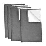 4x Jewelry Cleaning Cloths Two Color Soft Microfiber for Platinum Gold Watch Dark Gray
