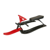 Snow Sled with Steering Wheel Brake Gift Ski Sled Slider for Children Adults Red