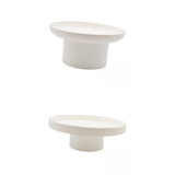 Maxbell 2x Round Stand Tray for Home Desktop Decor Large White +Small White