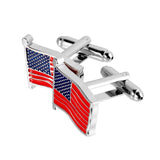 Maxbell Phenovo American Flag USA Patriotic Cuff Links Men's Wedding Party Gift - Aladdin Shoppers