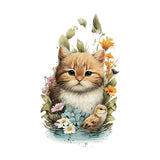 Maxbell Toilet Sticker Cat Shape Cartoon Toilet Lid Decal for Lavatory Washroom Home