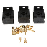 Maxbell 3pcs Automotive Auto Relay Double Socket 40A 5PIN with 15pcs Terminals - Aladdin Shoppers