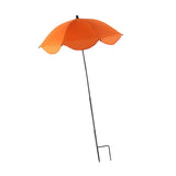 Maxbell Plant Umbrella with Metal Stake Weatherproof Sun Shade Cloth for Garden Beds Orange
