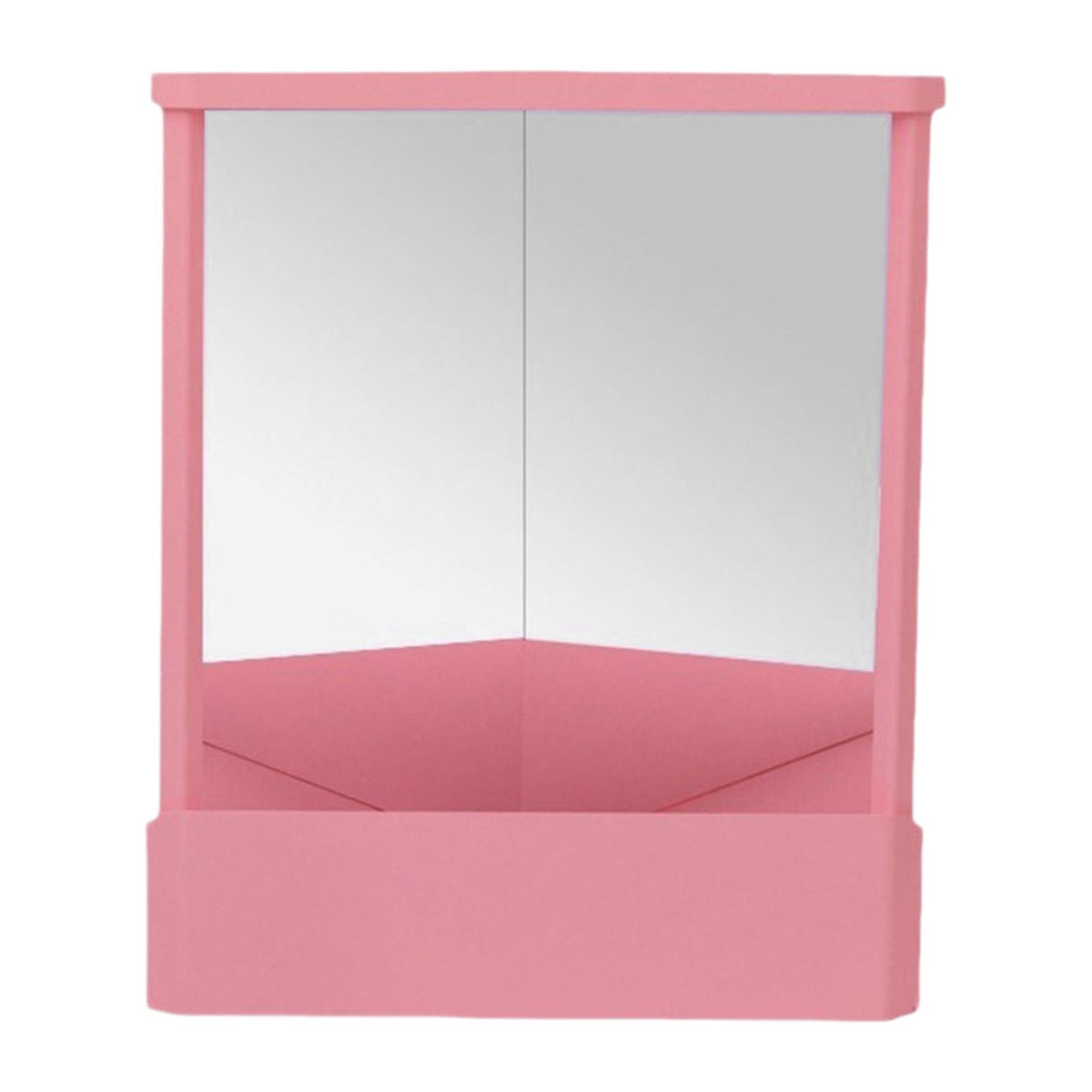 Maxbell Non Reversing Mirror Versatile Use Inverted Mirror for Dresser Bedroom Table pink