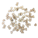 Maxbell 100 Unfinished Wooden Heart Shaped Slices Discs DIY Craft Pieces for Wedding Party Embellishment - Aladdin Shoppers