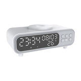 Maxbell Cordless Charger 15W 12/24H Multipurpose Alarm Clock for Adults Bedside Desk