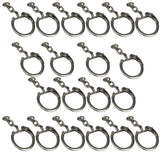 Maxbell 20pc Silver Plated Round Split Keyrings Keychain Clasp With Chains - Aladdin Shoppers