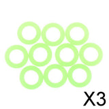 Maxbell 3x10 Pieces/Pack Silicone Luminous Ring Night Fishing Tent Nail Safety Signs L
