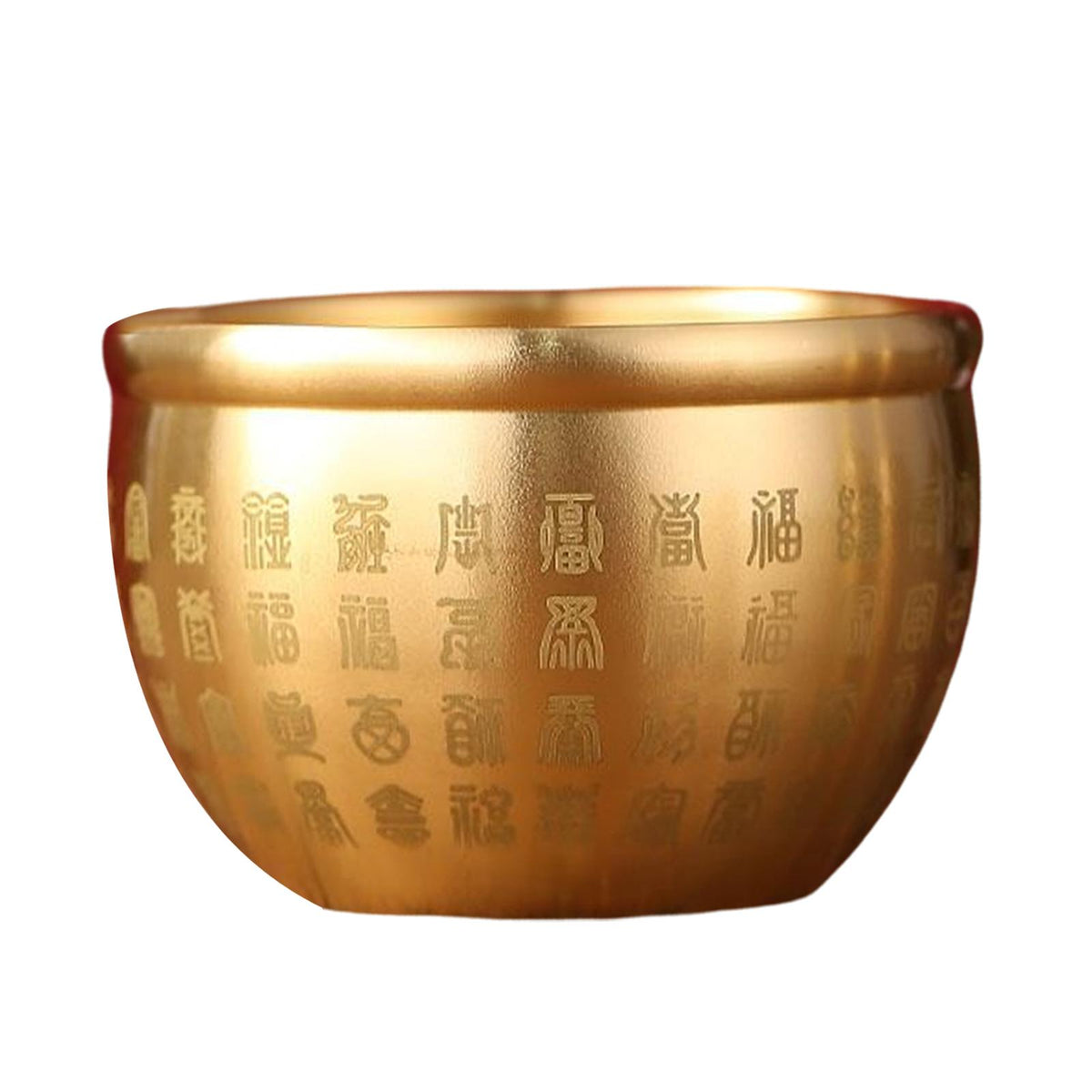 Maxbell Maxbell Brass Feng Shui Bowl Chinese Style Fortune Wealth Good Luck Treasure Bowl 4.6cmx5cmx7.3cm