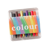 Maxbell 1/12 Dollhouse Crayons Pencils with Acrylic Storage Case Mini Painting Tools