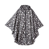 Maxbell Rain Poncho Adult Unisex Reusable Camping Hiking Cycling Raincoat Black