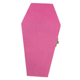 Maxbell Halloween Coffin Decorations Gothic Mini Hinged Casket for Halloween Parties Pink
