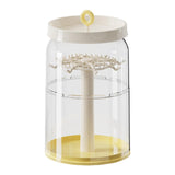 Maxbell Figure Display Case 360° Rotating Desktop for Charms Collectibles Small Toys Creamy Yellow