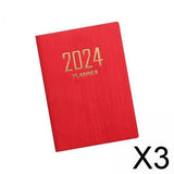 Maxbell 3xSchedule Notebook Monthly Planner Appointment Calendar Diary Journal Durable Red